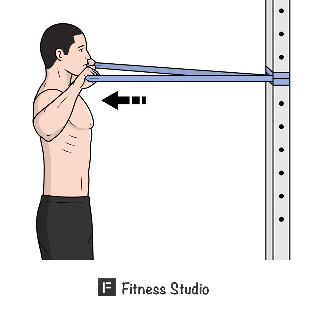 face pull avec bande élastique