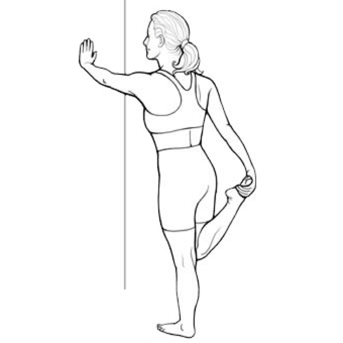 étirement des quadriceps