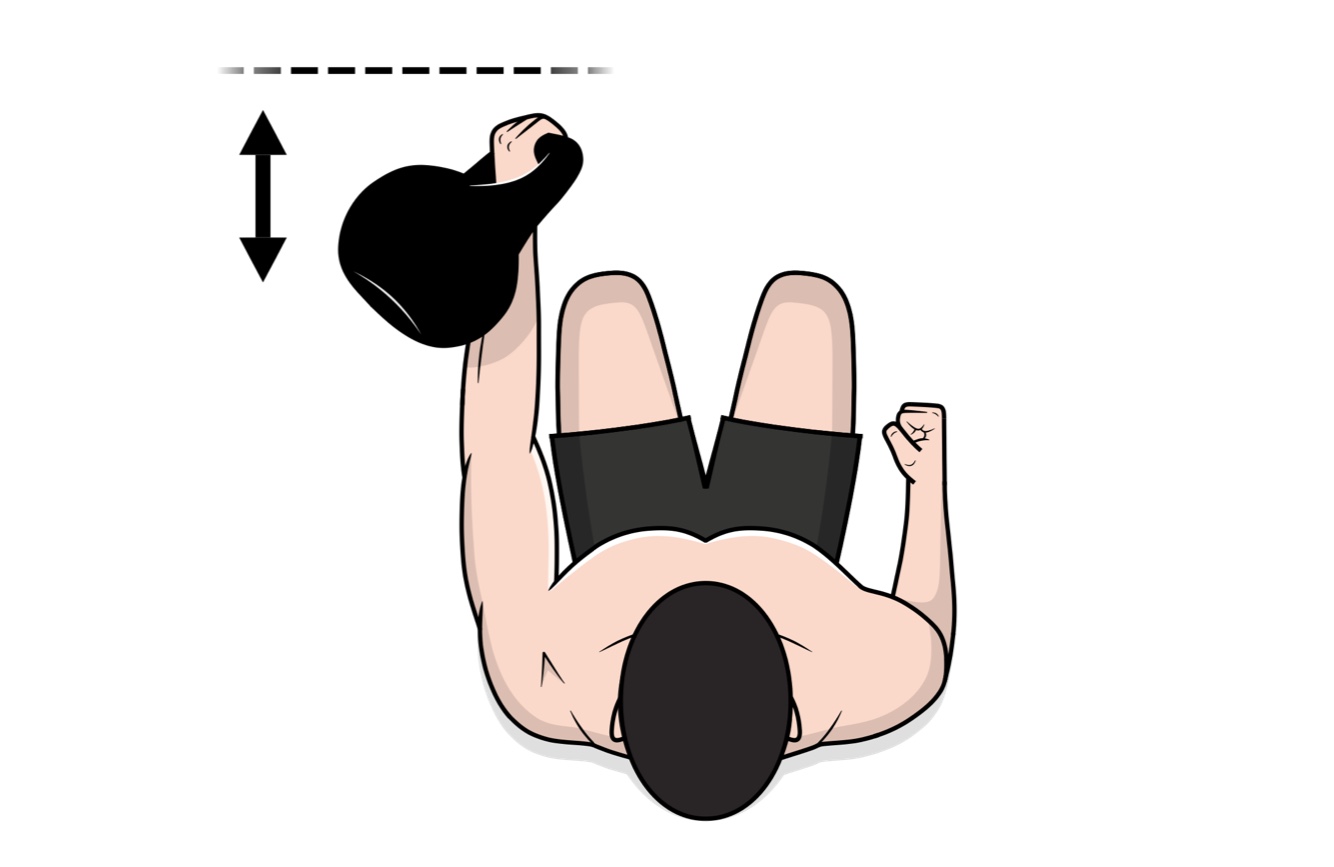 Coup de poing avec kettlebell