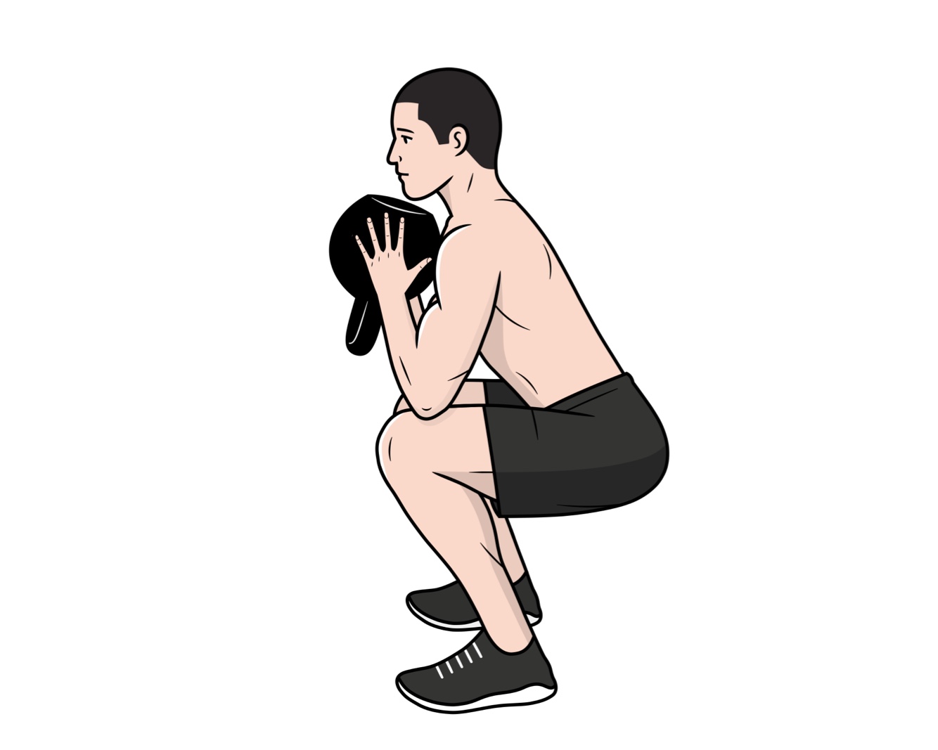 Goblet squat avec kettlebell