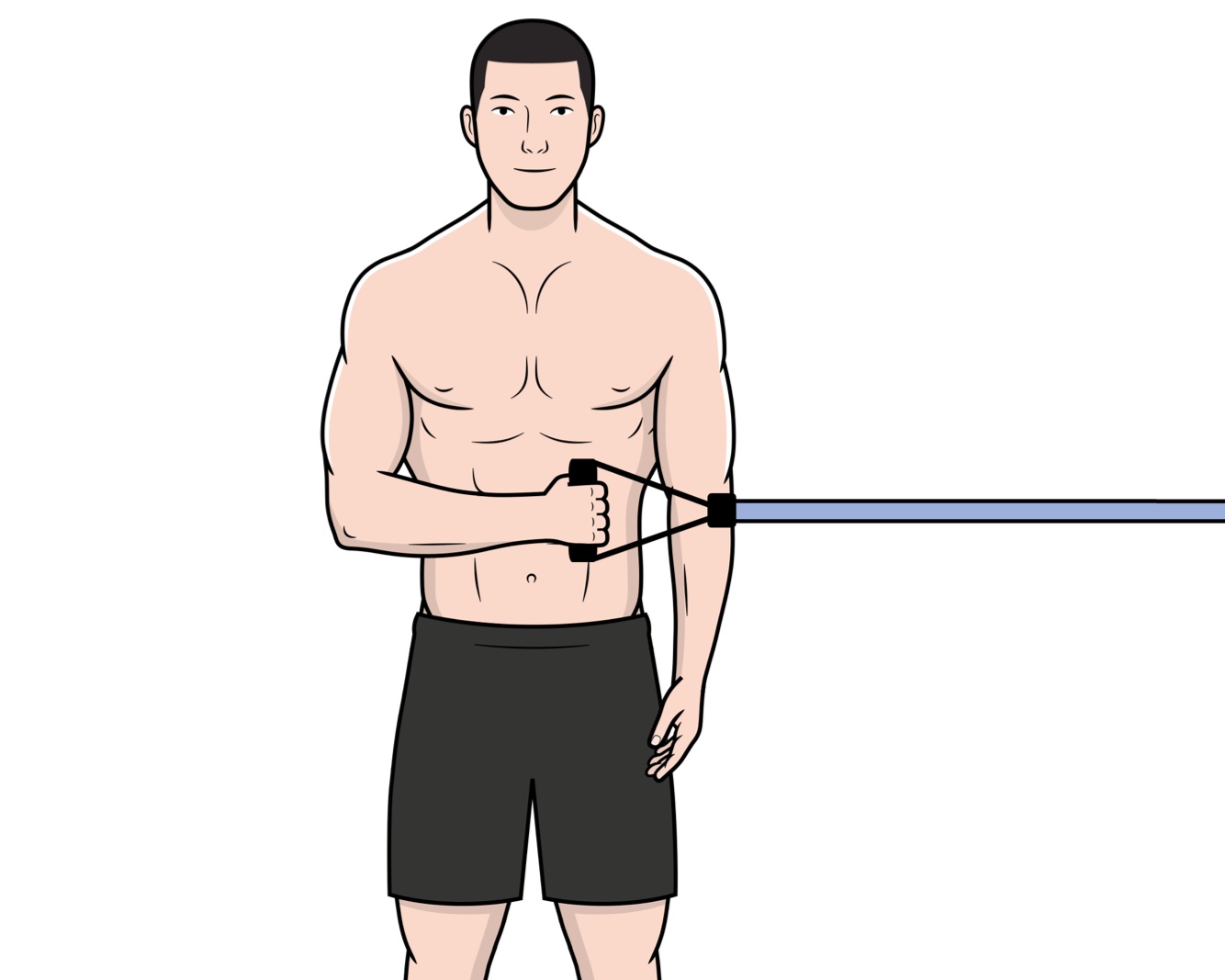 Rotation externe avec bande élastique